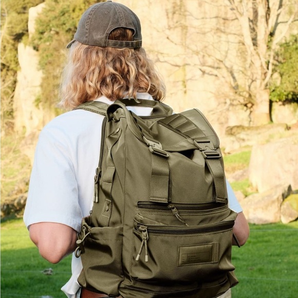 DAGNE DOVER Brooklyn Backpack in Dark Moss main image 1